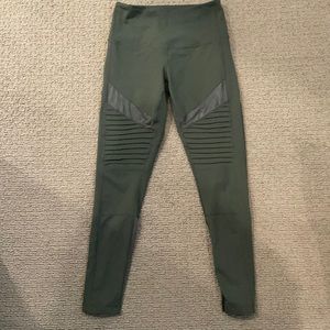 Zella olive green moto leggings